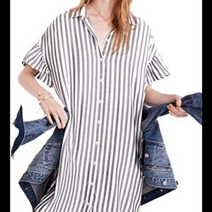 Madewell ruffle sleeve t shirt dress